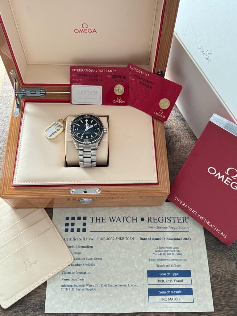 Omega seamaster planet ocean on sale box